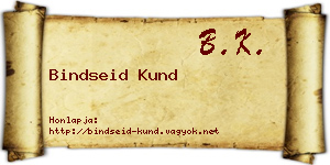 Bindseid Kund névjegykártya